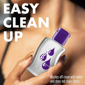 Astroglide Water-Based Liquid Lubricant : 73.9 ml (2.5 fl oz) or 148 g (5 fl oz)