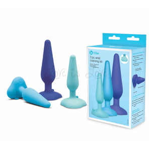 B-Vibe 3-Piece Silicone Anal Plug Training Kit With Suction Base Buy in Singapore LoveisLove U4Ria 
