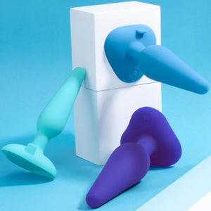 B-Vibe 3-Piece Silicone Anal Plug Training Kit With Suction Base Buy in Singapore LoveisLove U4Ria 