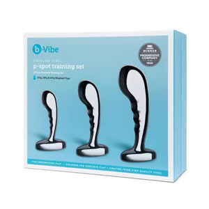 B-Vibe Stainless Steel P-Spot Plug Training Set Buy in Singapore LoveisLove U4Ria 