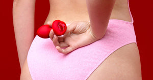 B-vibe Vibrating Heart Anal Plug with Heart-Shaped Jewel Base Pink S/M Or Red M/L  Buy in Singapore LoveisLove U4Ria 