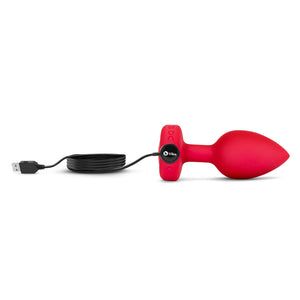 B-vibe Vibrating Heart Anal Plug with Heart-Shaped Jewel Base Pink S/M Or Red M/L  Buy in Singapore LoveisLove U4Ria 