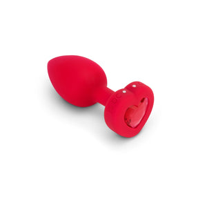 B-vibe Vibrating Heart Anal Plug with Heart-Shaped Jewel Base Pink S/M Or Red M/L  Buy in Singapore LoveisLove U4Ria 