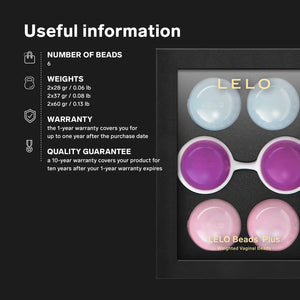 Lelo Beads Plus Weighted Kegel Balls Pelvic Trainer Set (In New Packaging)