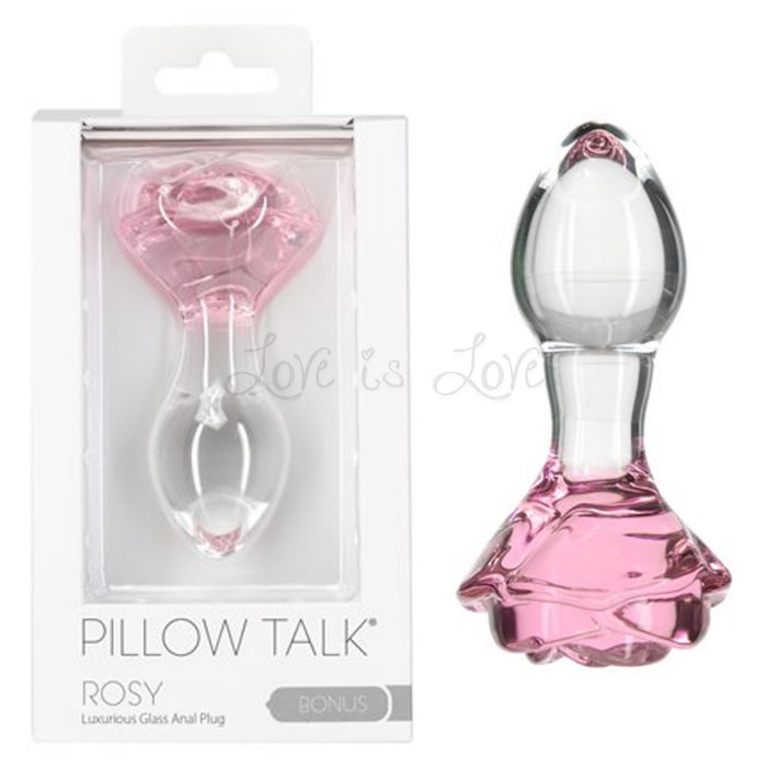 BMS Pillow Talk Rosy Glass Anal Plug Pink