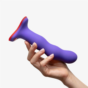 Fun Factory Bouncer Weighted Silicone Rumbling Dildo Sage Green or Flashy Purple Buy in Singapore LoveisLove U4Ria 