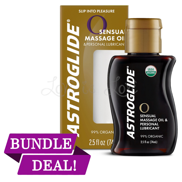 Astroglide O Sensual Massage Oil Lubricant (USDA Certified)(Exp 11/2025)