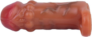 Bead Ring Liquid Silicone Realistic Cock Sheath 5.8 Inch #316