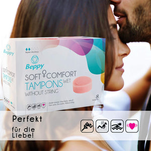 Beppy Soft and Comfort Tampons Wet Without String 8 Pack
