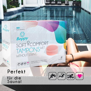 Beppy Soft and Comfort Tampons Wet Without String 8 Pack
