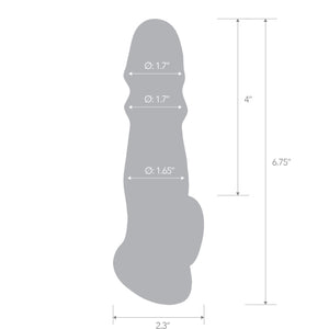 Blue Line Penis Enhancing Sleeve Extension 6.25 Inch Transparent or 6.75 Inch Girthy