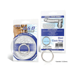 Blueline Cock And Ball Gear 100% Stainless Steel Cock Ring 1.3 Inch