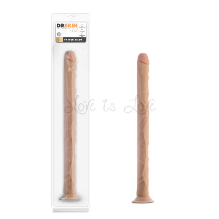 Blush Dr. Skin 19 Inch Dildo with Suction Cup Beige