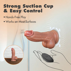 Blush Dr. Skin Dr. Brody 8.75 Inch Vibrating Thrusting Dildo With Suction Cup And Remote Control Vibrators - Realistic Vibrators Buy Sex Toys in Singapore LoveisLove U4Ria