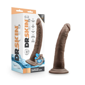 Blush Novelties Dr. Skin Glide 7.5 inch Self Lubricating Dildo Vanilla or Chocolate buy in Singapore LoveisLove U4ria