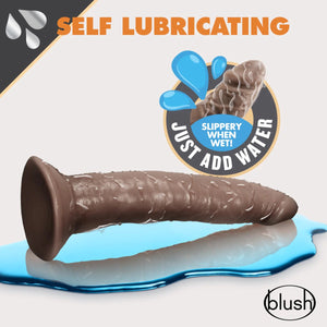 Blush Novelties Dr. Skin Glide 7.5 inch Self Lubricating Dildo Vanilla or Chocolate buy in Singapore LoveisLove U4ria