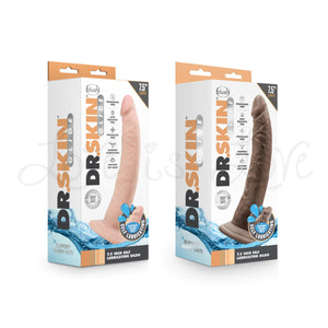 Blush Novelties Dr. Skin Glide 7.5 inch Self Lubricating Dildo Vanilla or Chocolate buy in Singapore LoveisLove U4ria