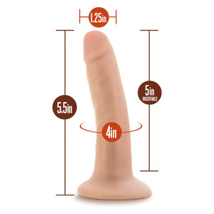 Blush Dr. Skin Silicone Dr. Lucas  Posable Shaft Suction Cup Dildo 5 Inch Vanilla Buy in Singapore LoveisLove U4Ria 