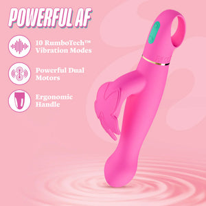 Blush Novelties Aria Naughty AF Rechargeable Silicone Rabbit Vibrator Vibrators - Rabbit Vibrators Buy Sex Toys in Singapore LoveisLove U4Ria