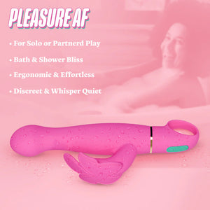 Blush Novelties Aria Naughty AF Rechargeable Silicone Rabbit Vibrator Vibrators - Rabbit Vibrators Buy Sex Toys in Singapore LoveisLove U4Ria