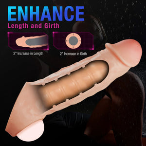 Blush Performance Plus Intrepid 9.25 Inch Silicone Penis Xtender Sleeve Extends By 2 " Thicken By 1.75 " Buy in Singapore LoveisLove U4Ria 