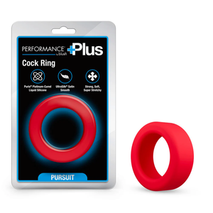 Blush Performance Plus Pursuit Platinum-Cured Liquid Silicone Cock Ring - Red