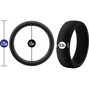 Blush Performance Silicone Go Pro Cock Ring Blue/Black or Black/Black Buy in Singapore LoveisLove U4Ria 