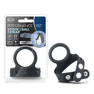 Blush Performance Silicone Cock & Ball Strap Black VS6 or VS7