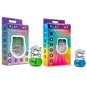 Blush Play With Me Pleaser Rechargeable C-Ring Blue or Neon Green Cock Rings - Vibrating Cock Rings Buy Sex Toys in Singapore LoveisLove U4Ria