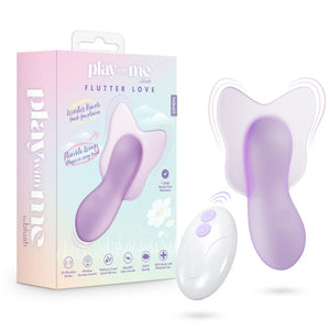 Blush Play With Me Flutter Love Rechargeable Silicone Massager exterior retail box