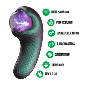 Blush Temptasia Enchanted Serpent Dual Ended Vibrator With Plasma Globe Vibrators - Clitoral Suction Buy Sex Toys in Singapore LoveisLove U4Ria