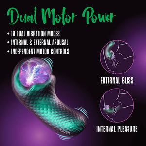 Blush Temptasia Enchanted Serpent Dual Ended Vibrator With Plasma Globe Vibrators - Clitoral Suction Buy Sex Toys in Singapore LoveisLove U4Ria