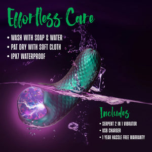 Blush Temptasia Enchanted Serpent Dual Ended Vibrator With Plasma Globe Vibrators - Clitoral Suction Buy Sex Toys in Singapore LoveisLove U4Ria