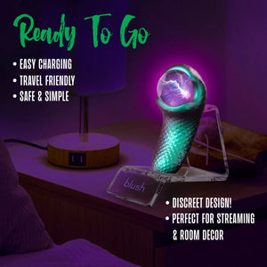 Blush Temptasia Enchanted Serpent Dual Ended Vibrator With Plasma Globe Vibrators - Clitoral Suction Buy Sex Toys in Singapore LoveisLove U4Ria