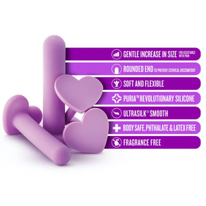 Blush Wellness 4-Piece Graduated Sizes Silicone Dilator Kit Purple (New Packaging Edition)