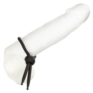 CalExotics Alpha Liquid Silicone Lasso Cock Ring Black