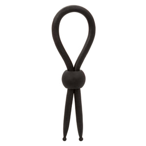 CalExotics Alpha Liquid Silicone Lasso Cock Ring Black