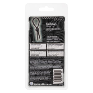 CalExotics Alpha Liquid Silicone Lasso Cock Ring Black