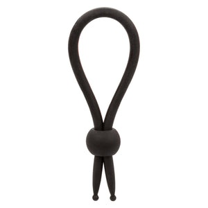 CalExotics Alpha Liquid Silicone Lasso Cock Ring Black