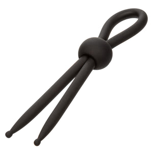 CalExotics Alpha Liquid Silicone Lasso Cock Ring Black