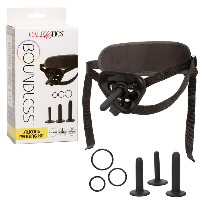 CalExotics Boundless Silicone Pegging Kit Strap On Curve or Straight