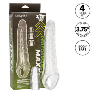 CalExotics Performance Maxx Clear Ridged Extension Set For Him - Penis Extension  Buy in Singapore LoveisLove U4Ria