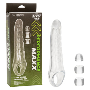 CalExotics Performance Maxx Clear Ridged Extension Set For Him - Penis Extension  Buy in Singapore LoveisLove U4Ria