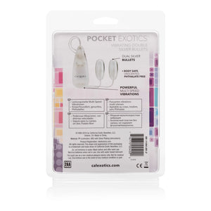 CalExotics Pocket Exotics Vibrating Double Silver Bullet Vibrator White Buy in Singapore LoveisLove U4Ria 