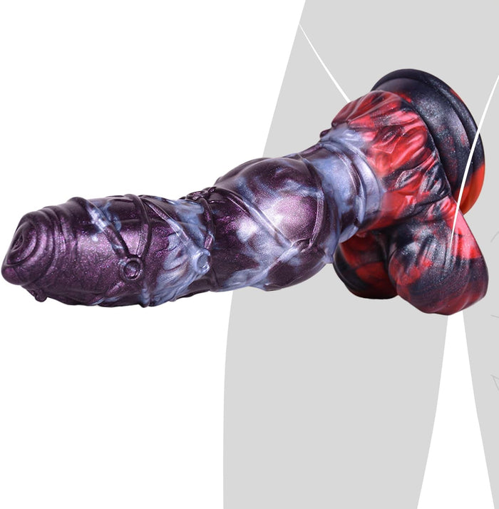 Chained Dragon Fantasy Silicone Dildo with Suction Cup 9.4 Inch