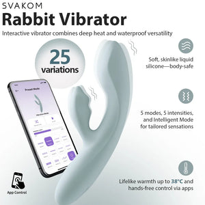 Svakom Chika App-Controlled Flexible Warming Rabbit Vibrator Award-Winning & Famous - Svakom Buy Sex Toys in Singapore LoveisLove U4Ria