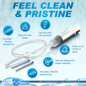 CleanStream Enema Syringe 150 ml With or Without Attachments