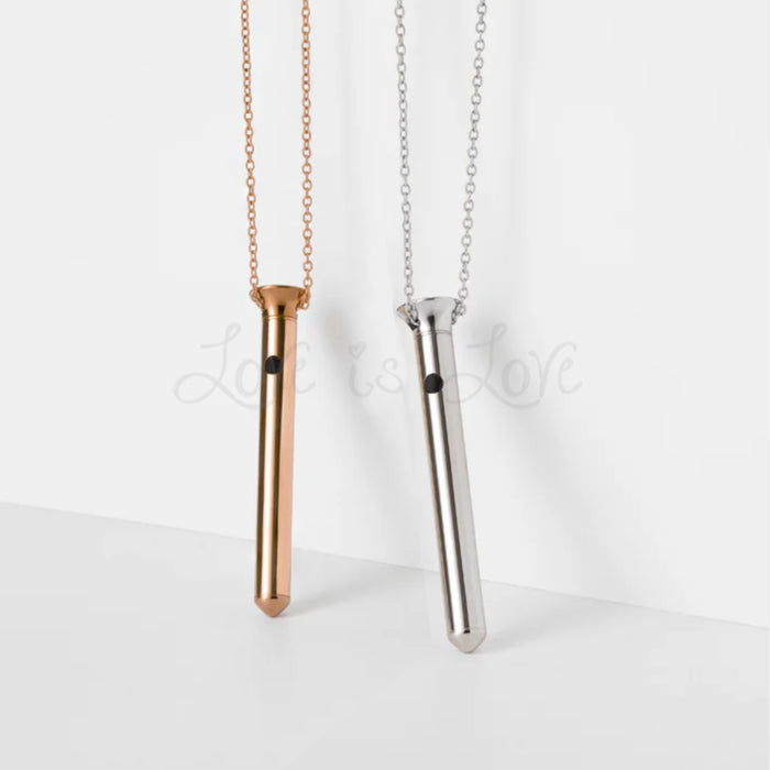 Crave Vesper Mini USB Rechargeable Mini Vibrator Necklace Silver or Rose Gold