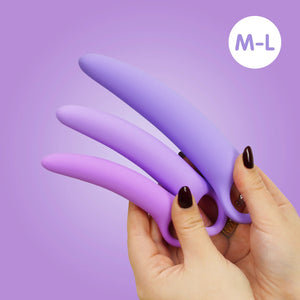 Creative Conceptions Skins Care Deluxe Silicone Curved Dilator 3-Piece Kit (S-M or M-L) or 5-Piece Kit (S-M-L) For Her - Dilator Kit/Set  Buy Sex Toys in Singapore LoveisLove U4Ria