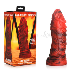 Creature Cocks Fire Dragon Red Scaly Silicone Dildo Buy in Singapore LoveisLove U4Ria 
